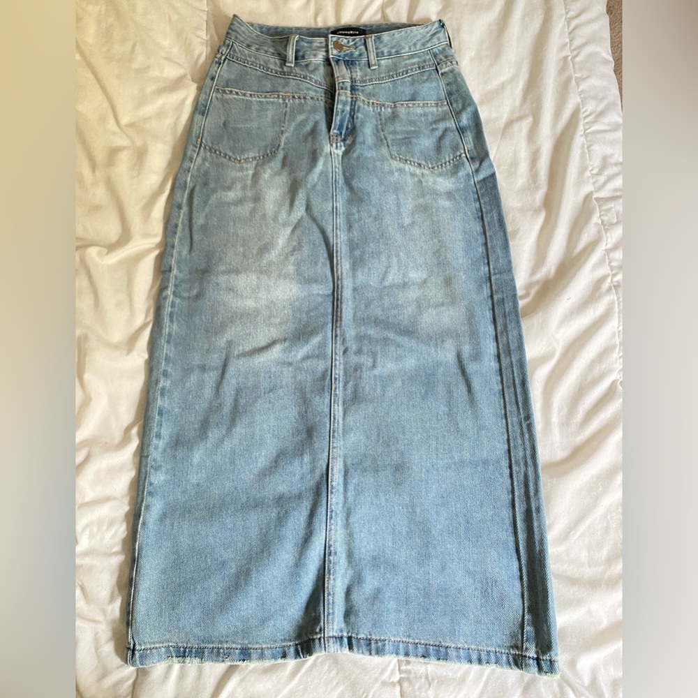 Couturist denim maxi skirt (L) - Picture 3 of 10
